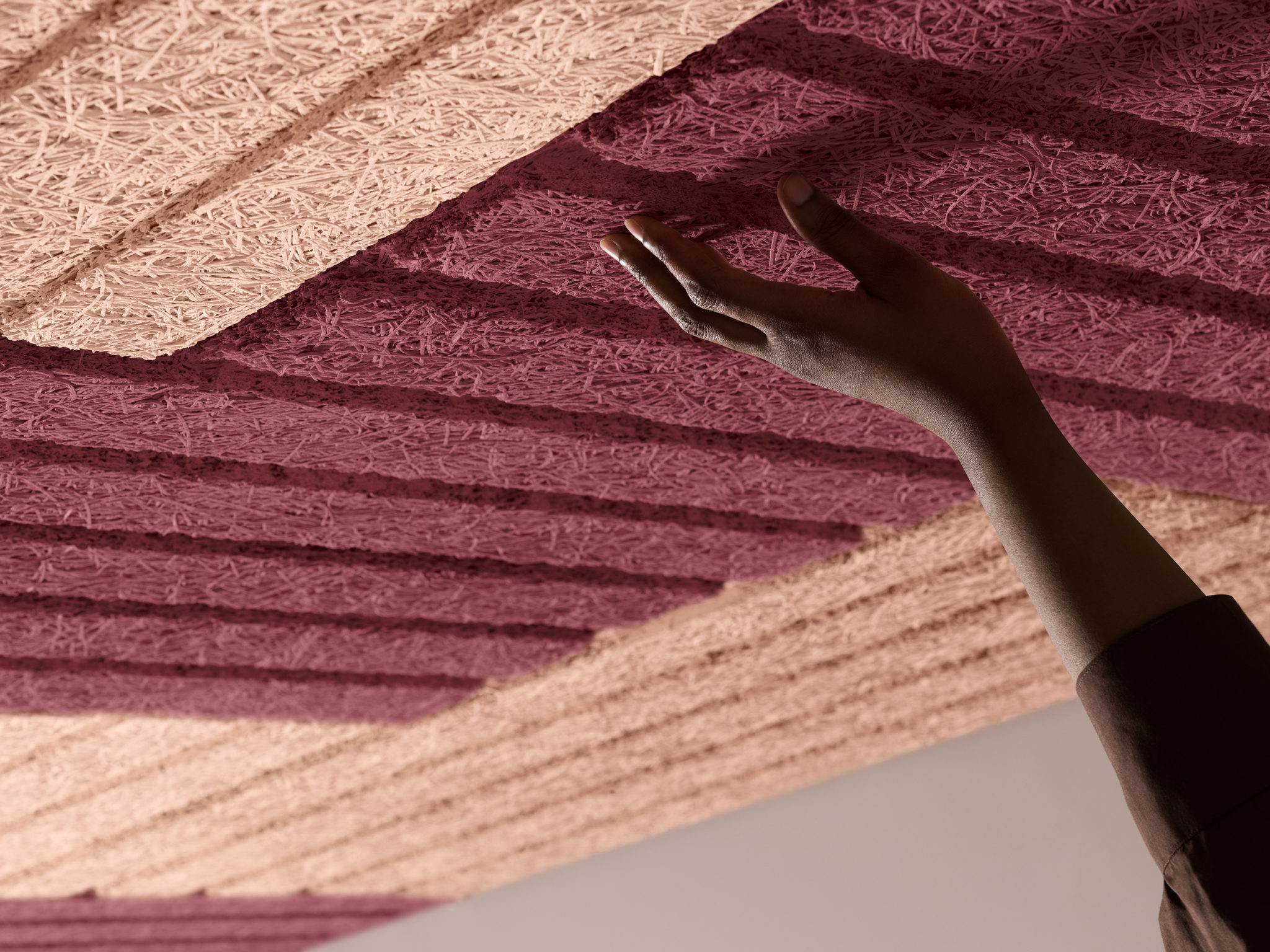 Baux Wood Wool Ceiling Widestripe Baux